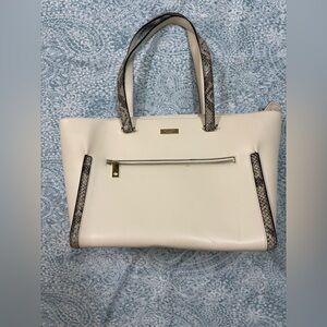 Kate Spade White Tote with Black Accents